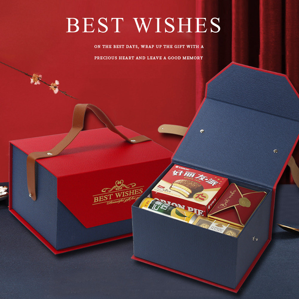 结婚回礼盒婚庆喜饼订婚伴手礼创意喜糖大礼包成品含糖翻盖礼盒装