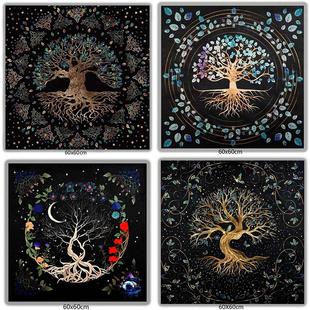 塔罗牌桌布绒布tarot 垫子 韦特魔法阵星空生命之树神谕牌祭坛布