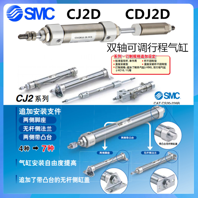 smc不锈钢迷你气缸CDJ2B