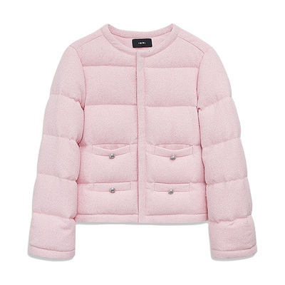 22秋冬新品粗花呢轻薄羽绒夹克