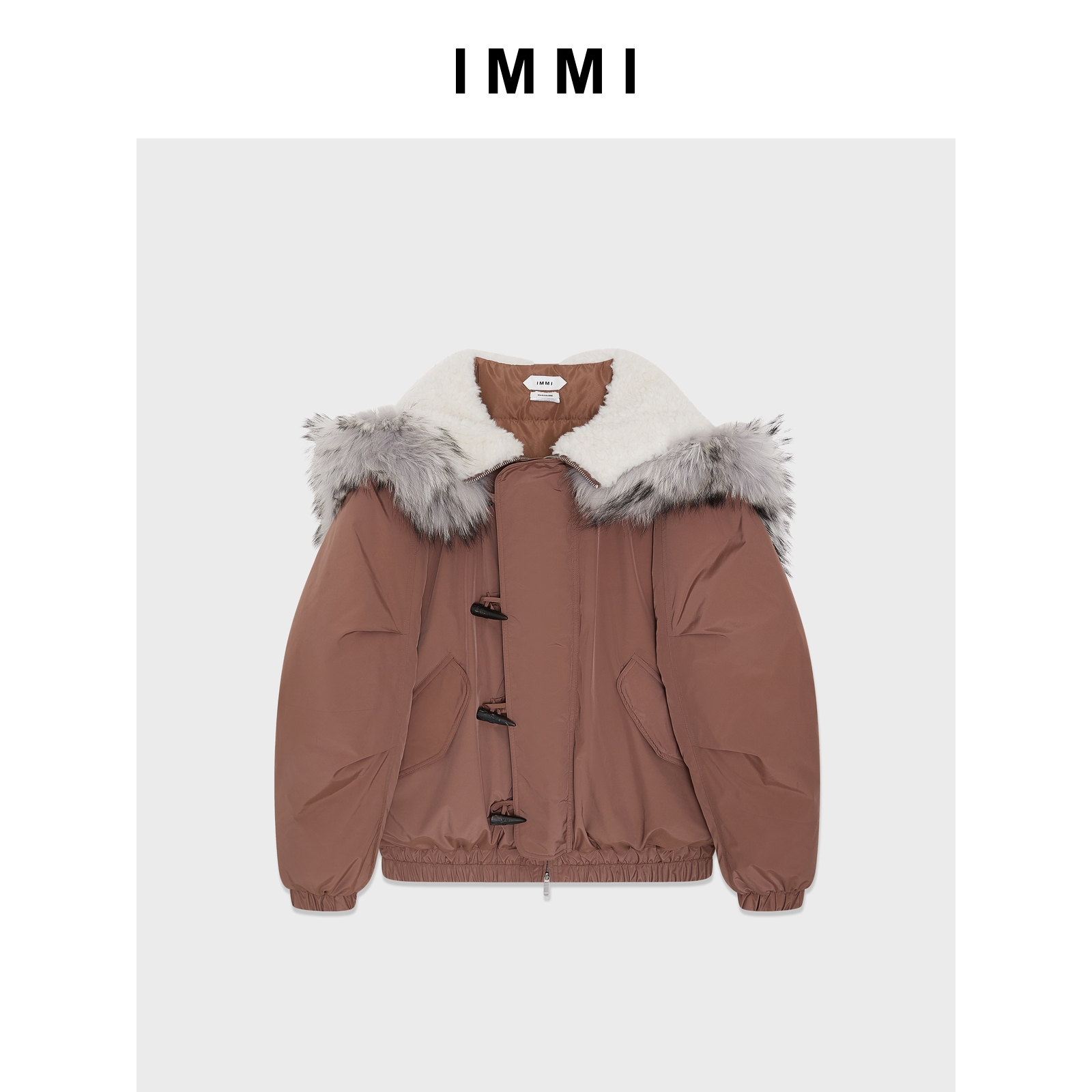 【IMMI】25秋冬新品布面毛领小飞侠羽绒夹克MWEFWFJK1126A