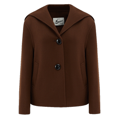 【IMMI】秋冬斜纹双面呢海军领短大衣112JK100X