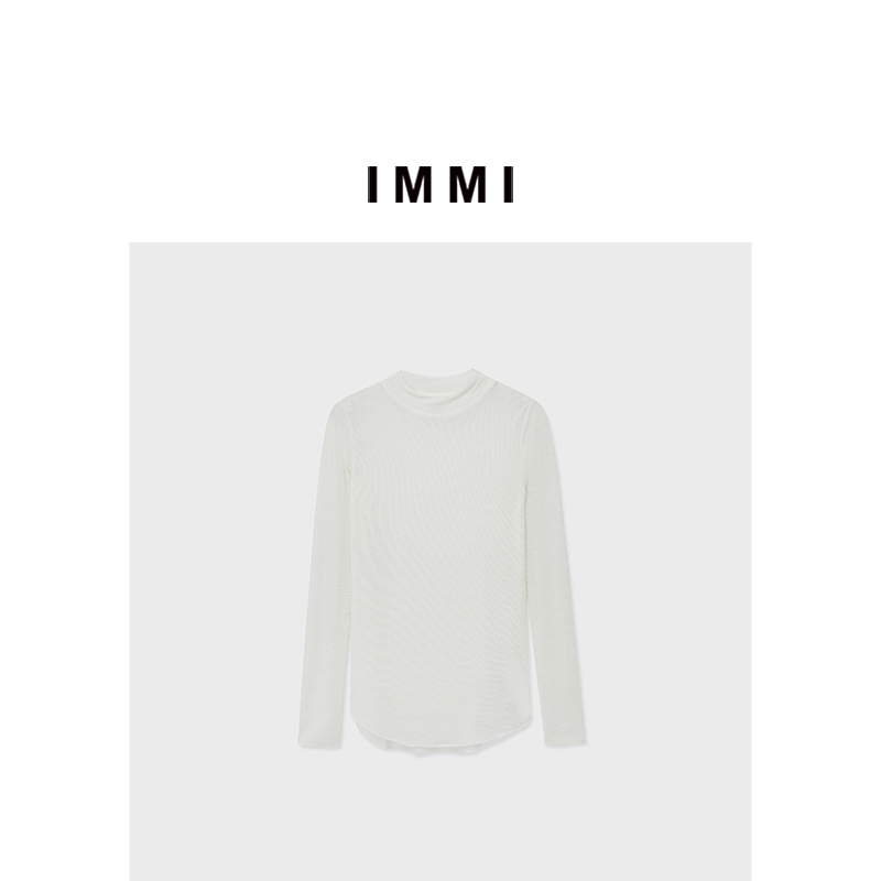 【IMMI】冬季节日系列空气感银闪半高领长袖T恤MWDFWJLT1138A