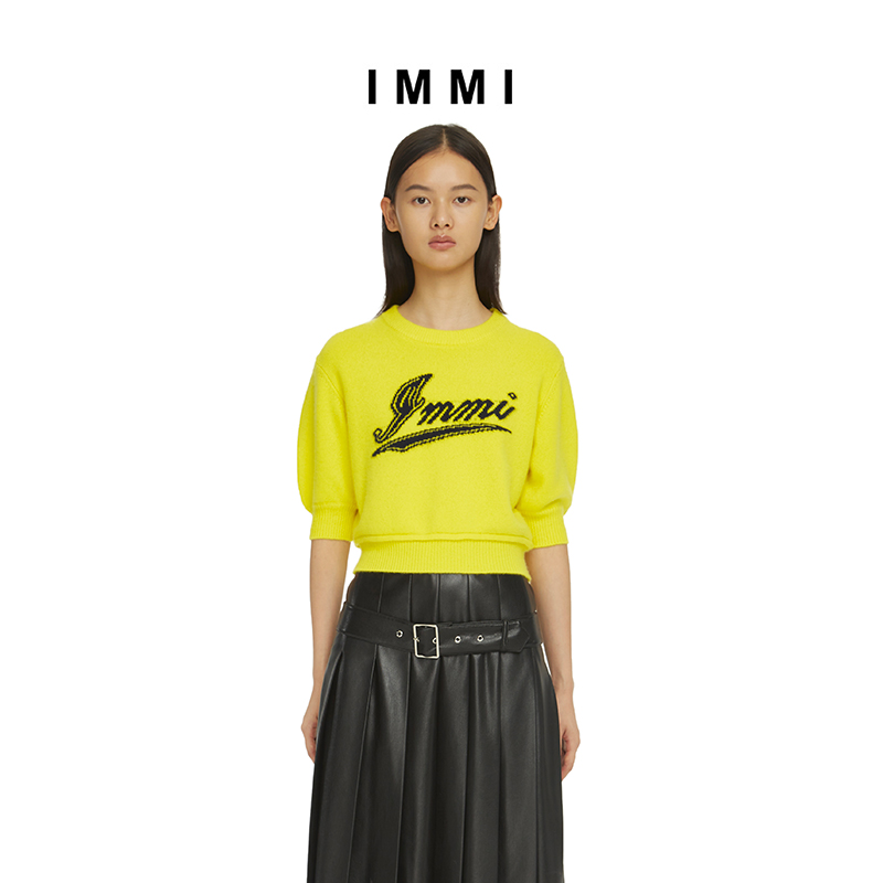 21秋冬新品 山羊绒提花短袖毛衣