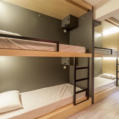 wooden bunk bed modern simple sleep pod compact rest pod eco
