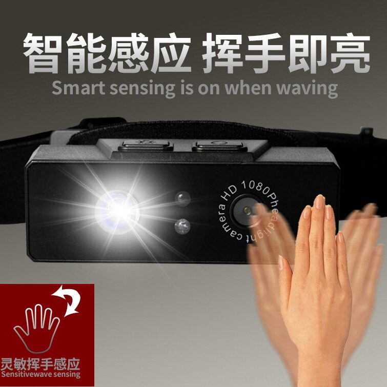 户外探险工作记录仪照明1080DV高清骑行运动摄像机头戴智能ca