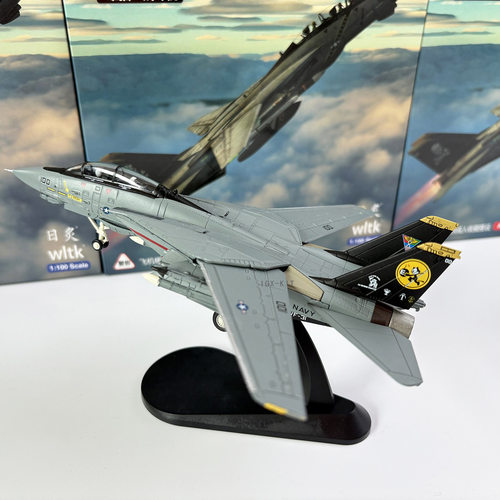 1/100 F-14D雄猫战斗机F14炸弹猫VF-31中队合金飞机静态模型摆件