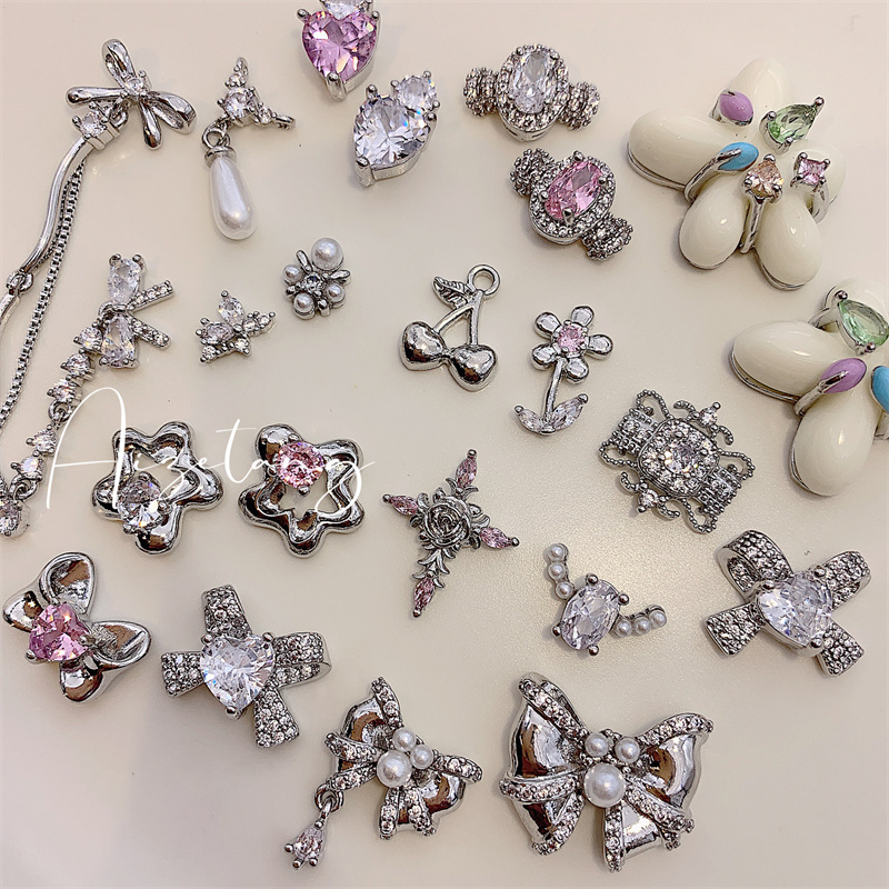 铜色模具美甲指甲饰品夏日风