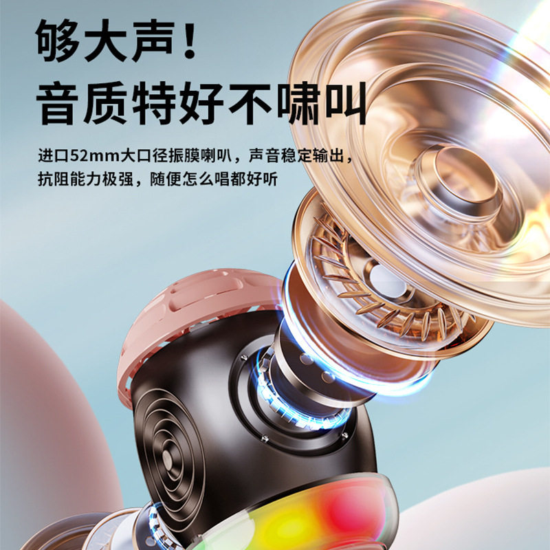 l8带灯麦克风话筒音响一体k歌宝儿童无线家用唱歌手机麦克风