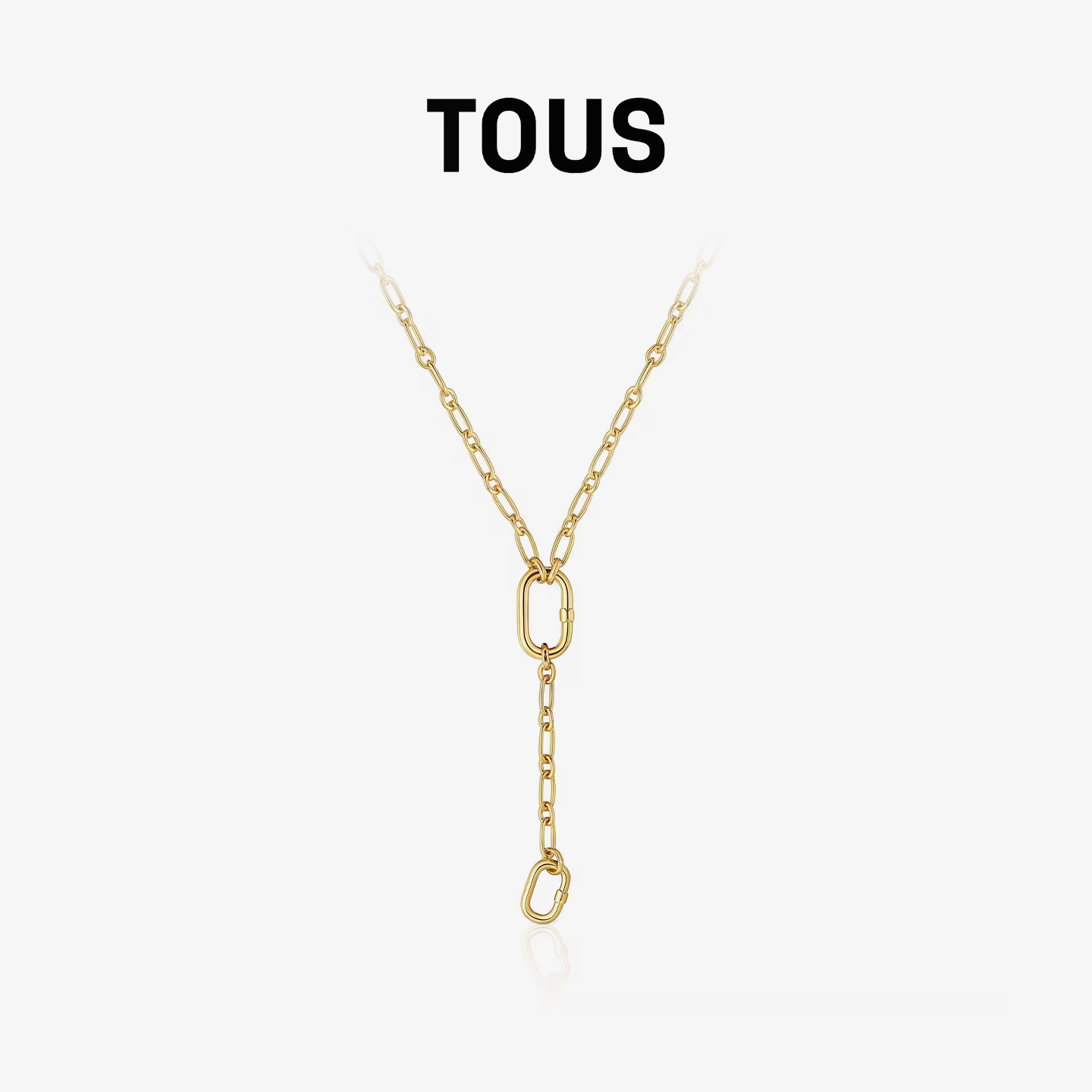 【新品】TOUS桃丝熊HOLD系列银镀18K金环形项链西班牙设计感礼物