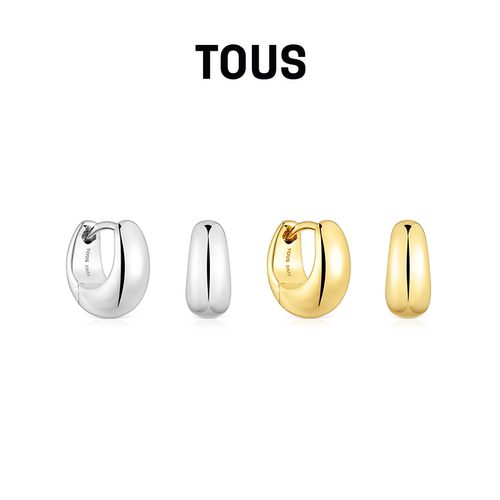 【新品】TOUS桃丝熊TOUS Basics系列925银小圆环耳钉银饰珠宝