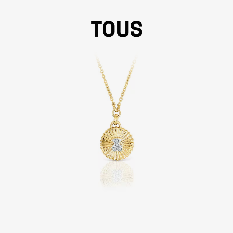 TOUS/桃丝熊IrisMotif系列18K金钻石项链西班牙珠宝女士礼物