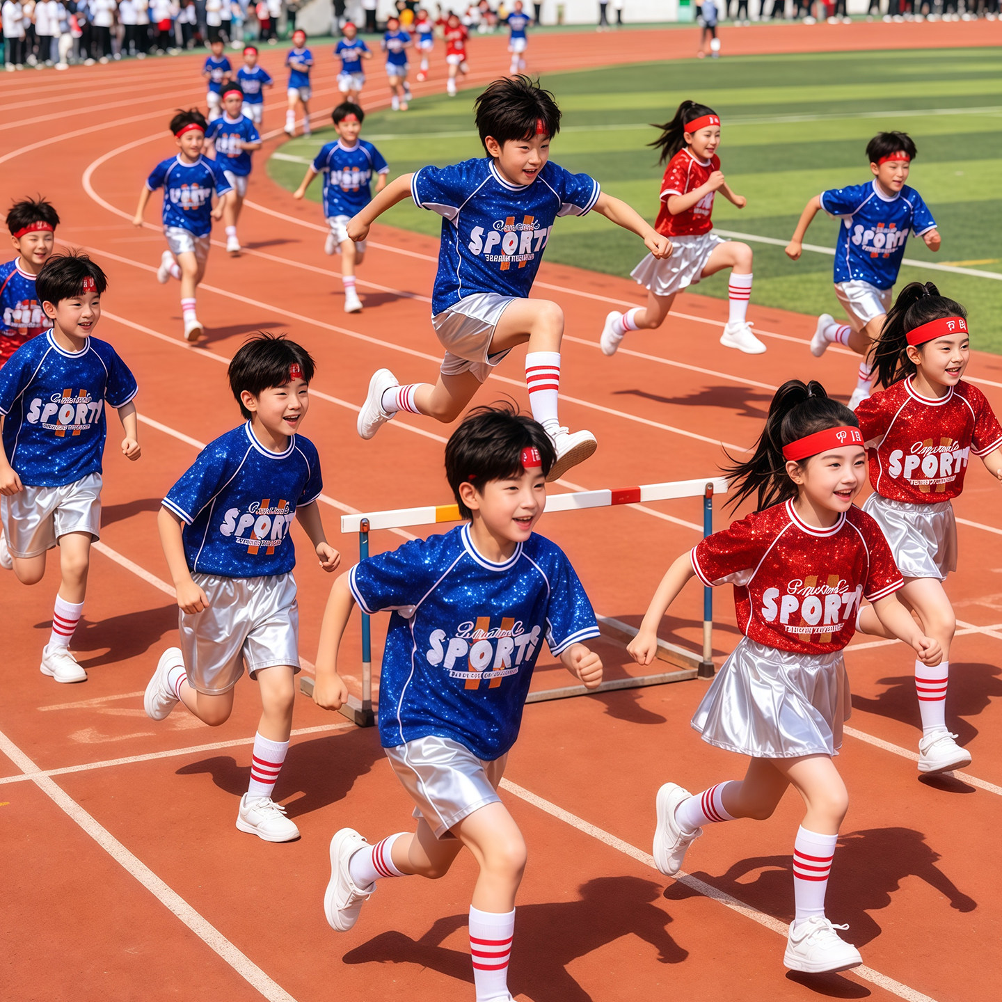 儿童啦啦队演出服亮片街舞架子鼓嘻哈潮流套装学生运动会表演服装