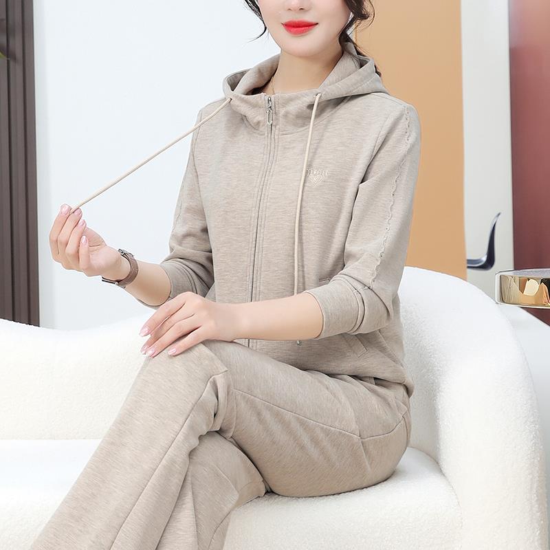 205女运动休闲套装透96781274气长袖POLO领2健身房训练服步运跑款