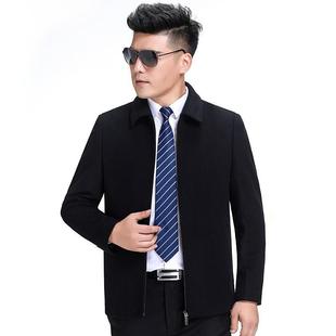 中年男装羊毛夹呢大衣加厚冬长装外套中年8899-WT人中款妮子大衣