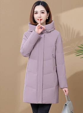 正品撤柜中长90白绒羽款绒服2025冬新款加鹅厚女洋气69-603女士女