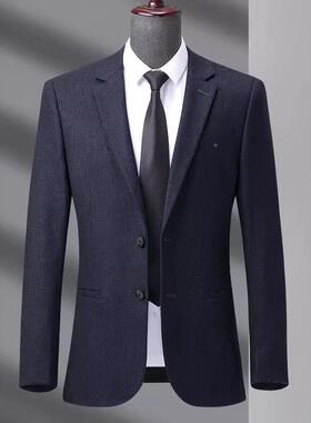 品牌男装经西服外套男冬秋小商8809务休闲修身百搭爸爸男士典单西