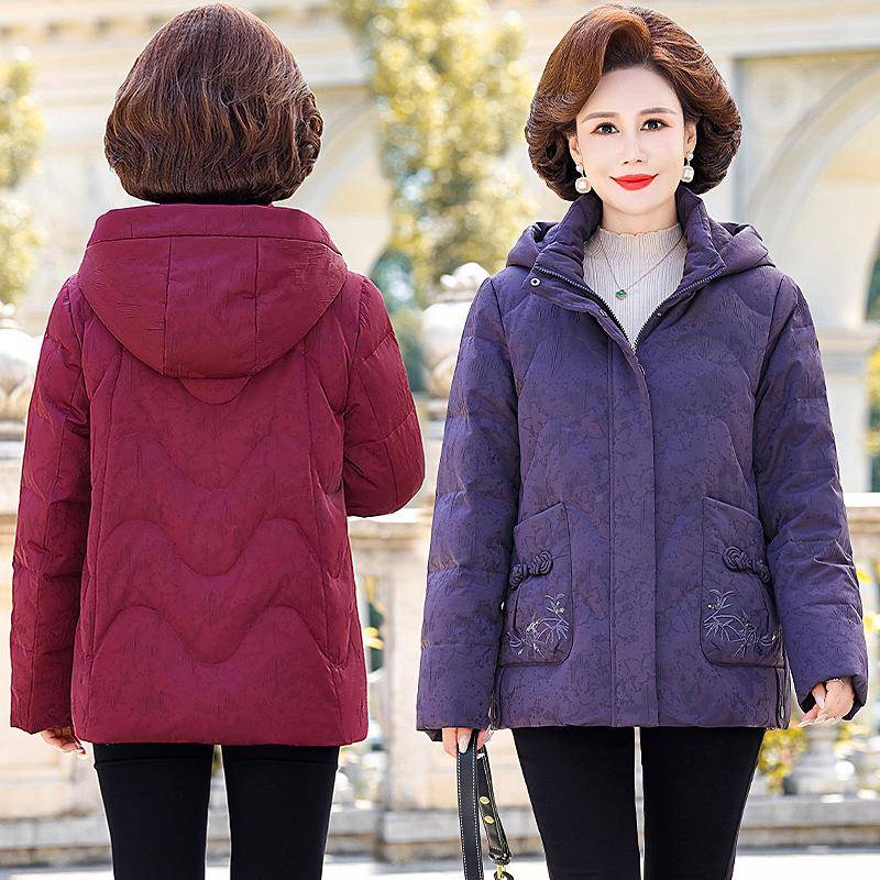 023新款妈妈羽服BJ898607中2老年女装冬季外时尚加厚保暖套大码洋