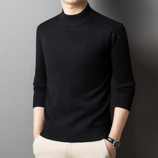 休闲色半高领年套头纯加厚毛Y82202 青中款 Y衣打底 新羊毛衫 秋冬季