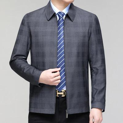 专男士夹克秋柜春商休闲务中6602老外套好货品质年男装茄克衫