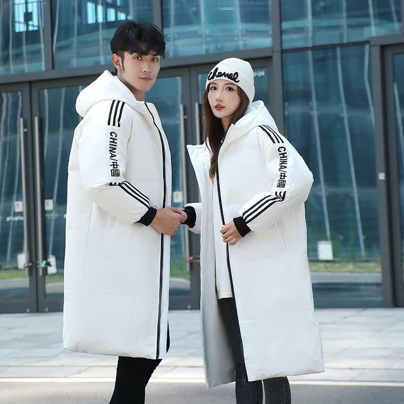 季长款过膝棉大衣男艺84269671考美术棉衣加厚冬女情侣棉印LO袄GO