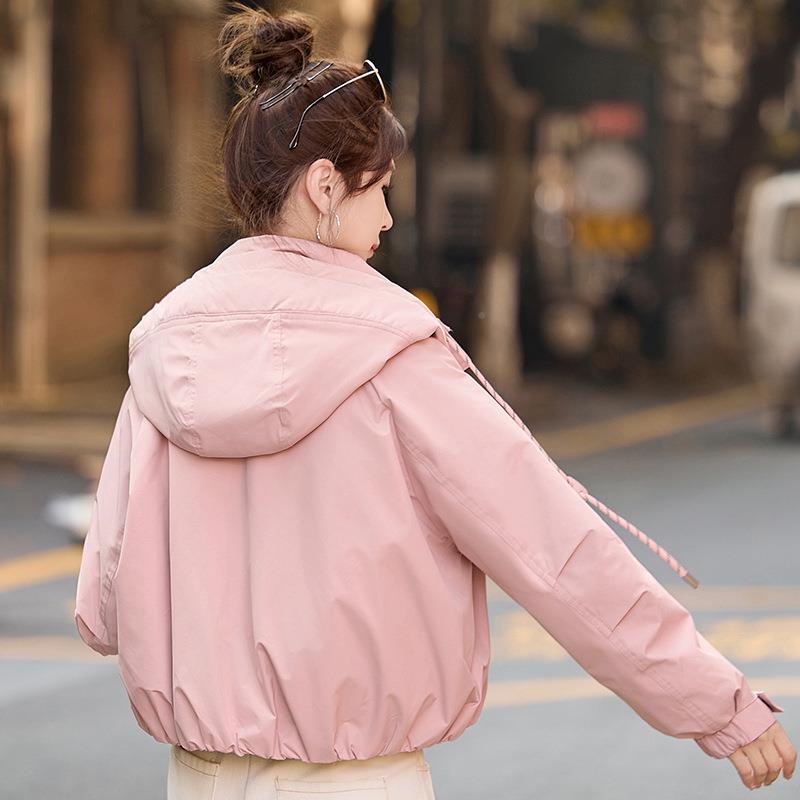 式羽绒韩瘦YE6327-1服冬季新款系宽松女显90白鸭绒时尚连帽保暖外