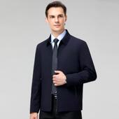 新高级爸爸外款 务夹克秋季 套中年男老士商休闲茄克 82牌男装 大828