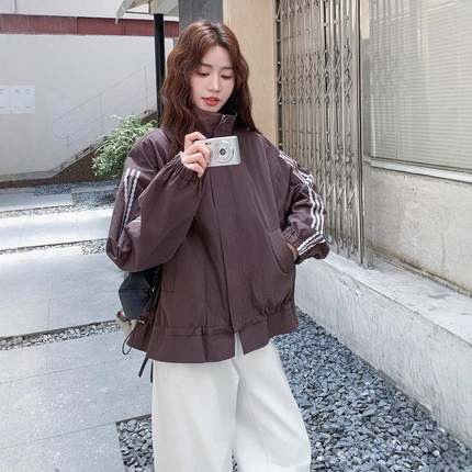 懒韩系慵弛感外套B189-810计设感宽松棒球服夹克2025秋新款小个子