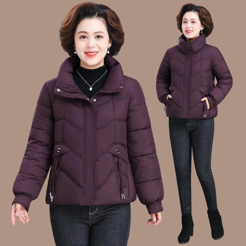 妈妈冬棉短款中年女加绒棉袄衣装外套20525-882新款中老年秋冬羽2