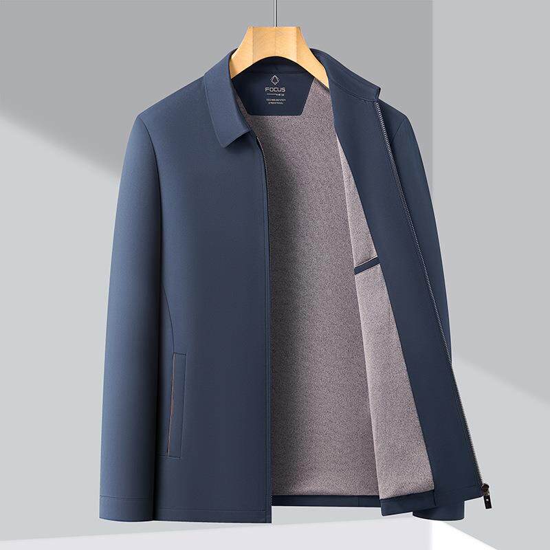 26688-NN025春秋季色新款时尚翻韩领潮流夹克衫男士纯版简约百搭