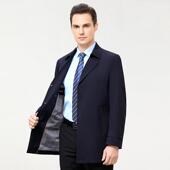 新品 商务西中装 中年男士 NN领长款 干部风衣排扣 单夹克2088G 春秋季