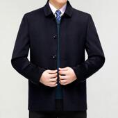 秋季 可拆卸羽绒胆羊2169 夹克爸冬爸内装 O毛呢外 羊绒大衣中男士