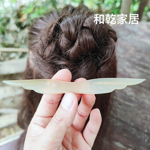 和乾双尖翅膀盘发簪盘发簪子优雅古典民族风反扣古装头饰国风发饰