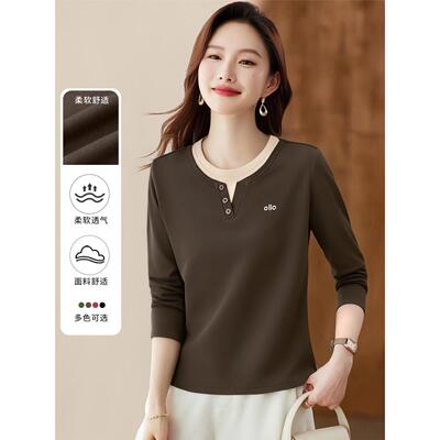 长袖t恤女春秋打底衫2025