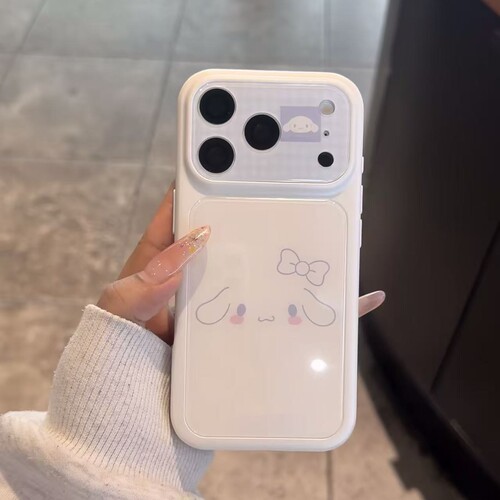 ins韩系蝴蝶结垂耳狗手机保护套