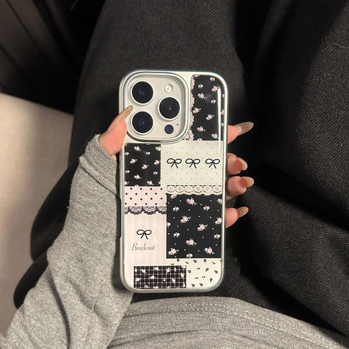 韩系蝴蝶结碎花iPhone手机壳