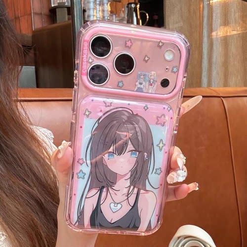古早星星二次元少女心iPhone壳