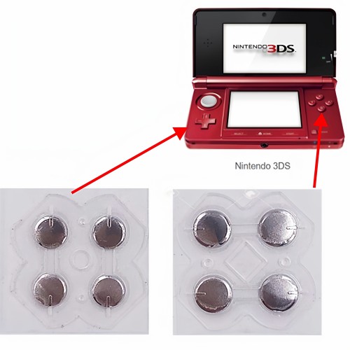 任天堂3DS/3DSLL/XL游戏机金属弹片贴按键贴纸NEW3DS锅仔片Switch