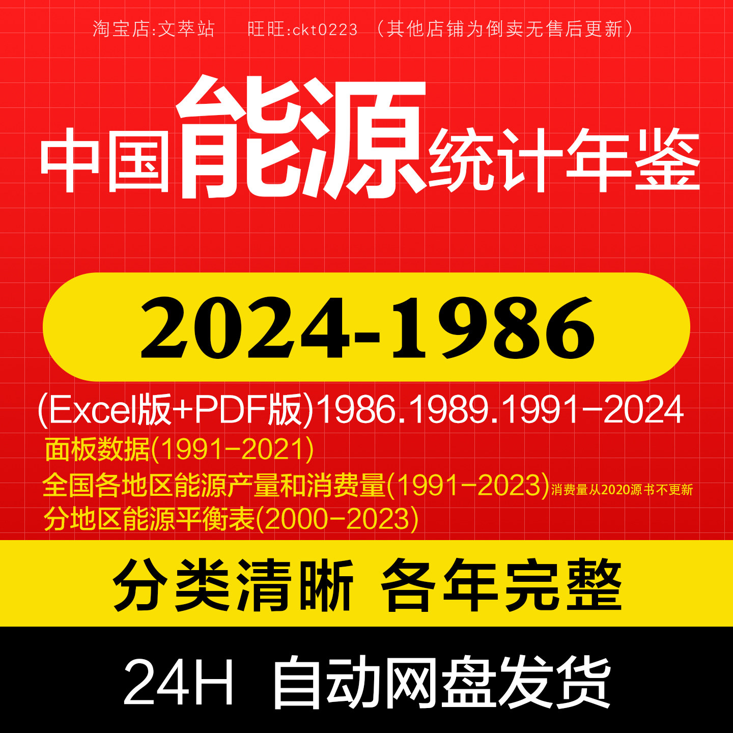 更新2024 中国能源统计年鉴1986-2024附赠面板和平衡表地区平衡表