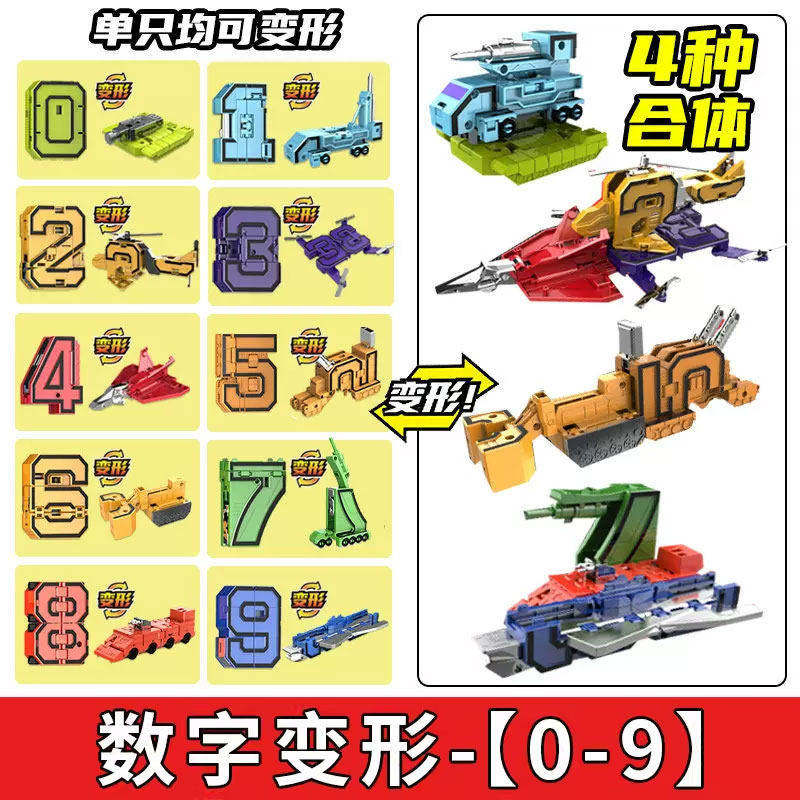 iDoon变变荣耀15合1数字变形积木儿童男孩0-9套装爱玩玩具的大成图片