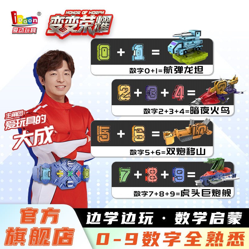 爱动大成变变荣耀男孩儿童益智机机器人/机甲成品/变