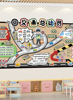 幼儿园小学交通安全教育环创墙贴