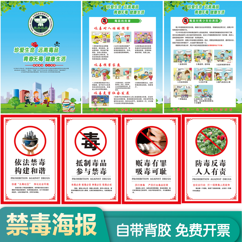 中小学校青少年禁毒教育宣传海报