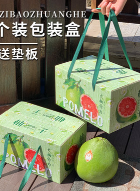 红心柚子包装盒2个装礼盒泰国红宝石蜜柚梅州文旦柚子礼品盒空盒