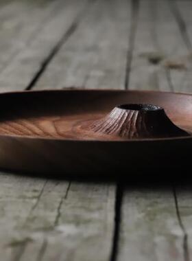 “火山”盘 黑胡桃 树结【木爻Craft】