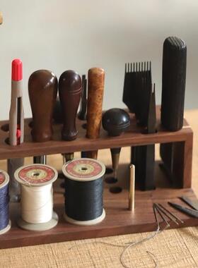 迷你工具架配套线架黑胡桃黄铜带针吸【木爻Craft】