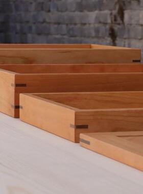 实木 榫卯 三层收纳盒 磁铁连接 带盖【木爻Craft】