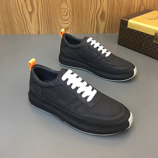 欧洲站春夏季高帮鞋男真皮板鞋舒适休闲鞋百搭2024运动男鞋皮鞋潮
