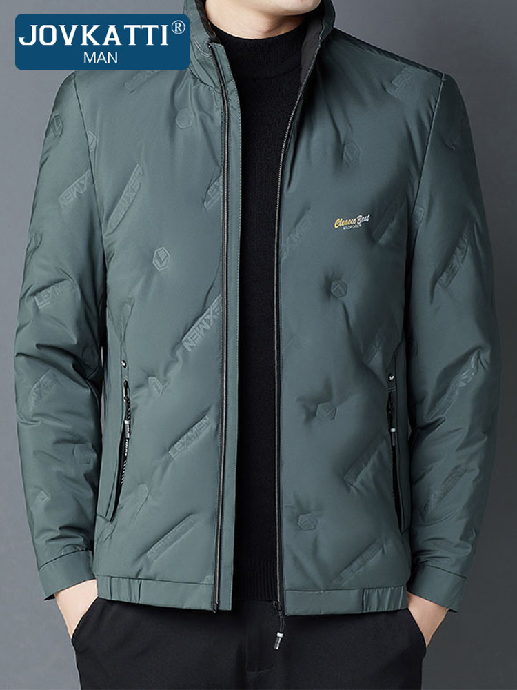 JOVKATTI品牌羽绒服男秋冬季中年商务休闲男士加厚保暖立领外套男,男装,羽绒服,淘宝优惠券,粉丝福利购,淘宝优惠卷