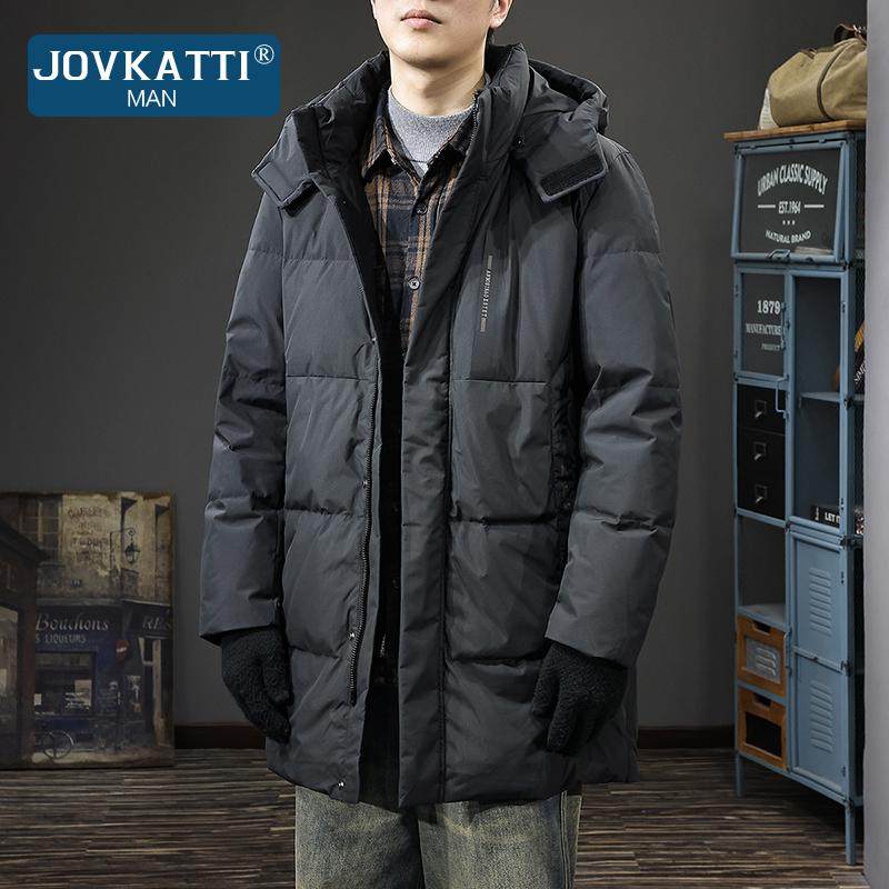 JOVKATTI羽绒服男中长款冬季可脱卸帽面包服中年商务休闲男士外套,男装,羽绒服,淘宝优惠券,粉丝福利购,淘宝优惠卷